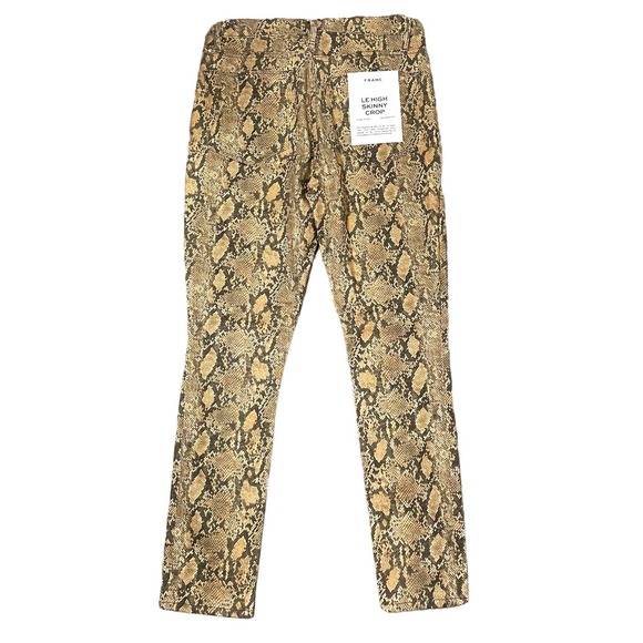 Frame Womens Jeans Le High Skinny Crop Snake Print Size 28 New - Picture 3 of 11